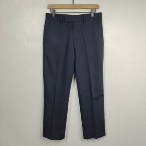 Louis Vuitton Uniform Wool Trousers Mens 46 US 28 Navy‎ Blue Straight Pants FLAW